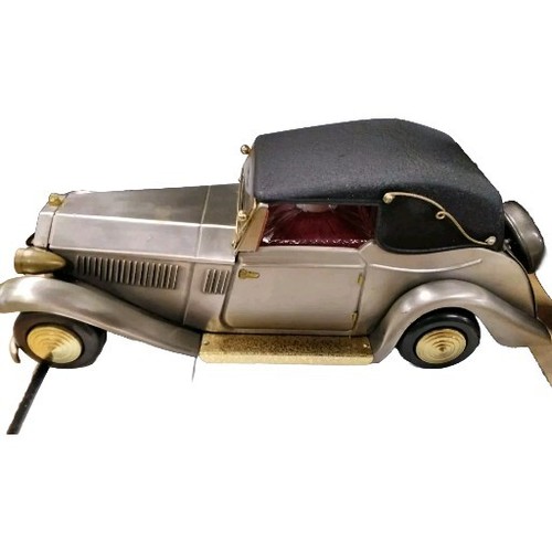 MCM Vintage Rolls Royce Convertible Musical Liquor Decanter & 4 Shot Glass Set