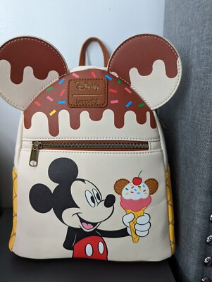 Loungefly Disney Mickey and Ice cream bar cone mini backpack  display picture 3