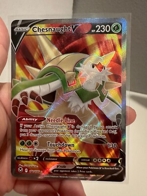 CHESNAUGHT V 171/195 RARE FULL ART 2023 POKEMON SILVER TEMPEST NM