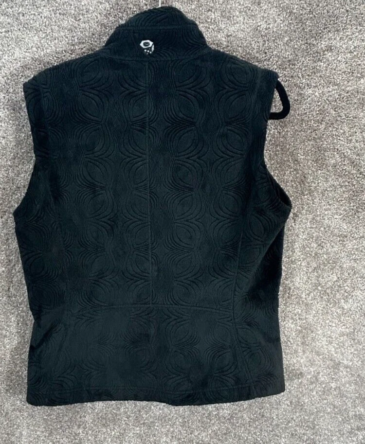 Chaleco Mountain Hardwear Mujer Mediano Negro Floral Cremallera Completa Esculpido Bolsillos con Cremallera Foto 3 de 4