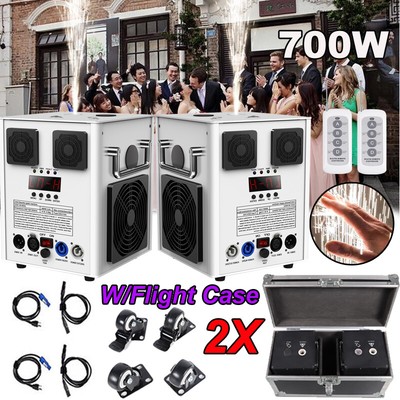 2PC 700W Cold Spark Firework Machine Stage Effect DMX Machine Party Disco W/Case