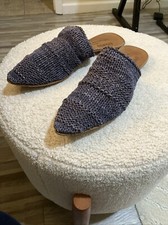 Cydwoq Orient Woven Leather Mules Sandals Slip On Shoes 40 US 9.5-10 