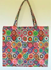  Colorful Reusable Grocery Shopping Tote Bag Heavy Duty Canvas Market Bag