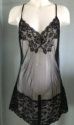 sheer black slip