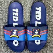Ted Lasso AFC Richmond Slides by Ground Up Navy Blue Red 151473 Men's Size 12