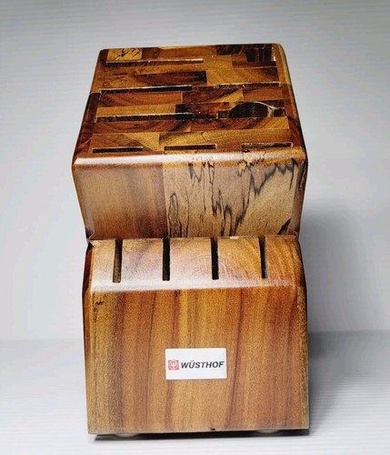 Wusthof 13 Slot Knife Storage Block, Acacia - Picture 2 of 14
