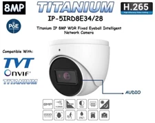 Titanium IP-5IRD8E34/28 8MP WDR Fixed Eyeball Intelligent Network PoE Camera