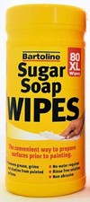 BARTOLINE XL SUGAR SOAP WIPES - PACK OF 80 REMOVE GREASE, GENERAL DIRT, GRIME