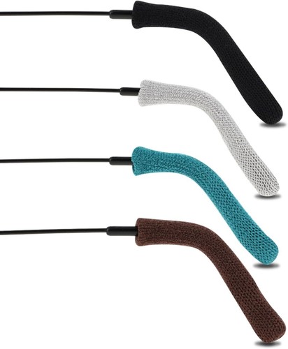 Soft Glasses Ear Cushions - Cotton & Silicone Temple Sleeves For Anti-Slip Comfort