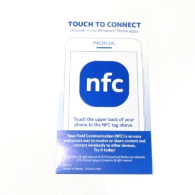 Nokia NFC Tag Collectible Card Discover More Windows Phone Apps