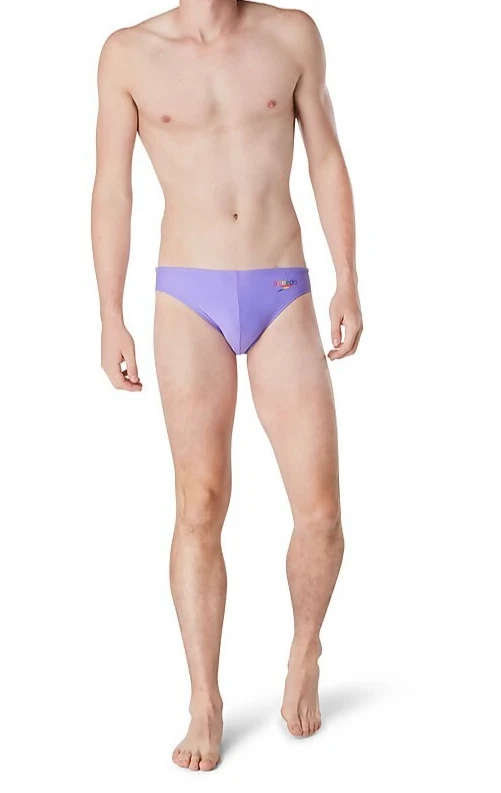 Speedo, Pride Graphic, Solid Brief, Vivid Lavender. Size: Mens 26" - Image 4 of 4