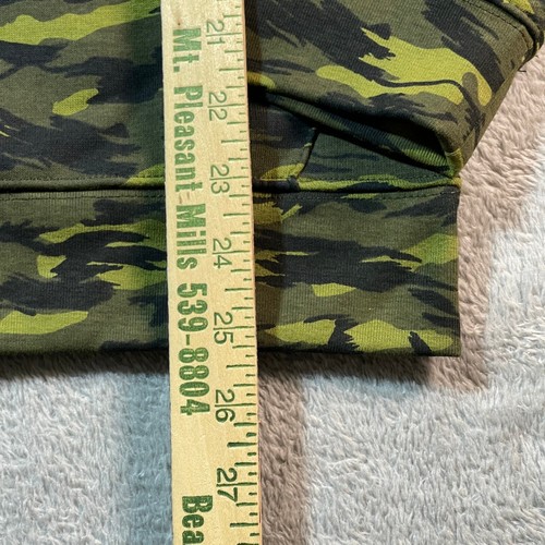 Carhartt Hoodie Kids XL Green 18 - 20 Camo Print Outdoorsy Sweatshirt Pullover - Picture 2 of 11