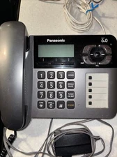 Panasonic KX-TG1061 DECT 6.0 Corded Phone Answering Machine Base & 2 Phones