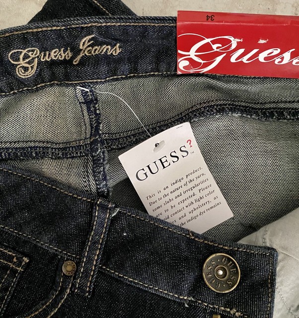 GUESS Dark Wash Stretch cropped capri jeans RN:62136 Size: 34 NEW W TAG ...