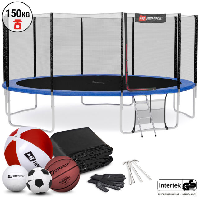 Hop-Sport Trampolin Outdoor 490 cm Gartentrampolin Komplettset inkl. Abdeckplane Hop-Sport Trampolin Outdoor 490 cm Gartentrampolin Komplettset inkl. Abdeckplane