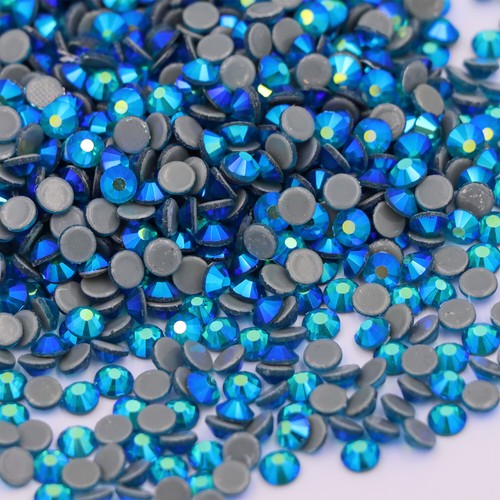 Hotfix Rhinestones Crystal White AB Iron On Strass Glass Stones DIY Clothes - Picture 20 of 53