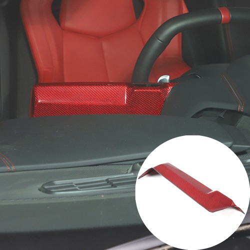 Red Real Carbon Fiber Full Interior Set Decor Cover Trim Kit for Corvette C8 20+ - Picture 167 of 444