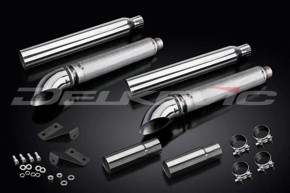 Silenciadores de escape Yamaha Royal Star Venture 1996-2013 21" de acero inoxidable con punta de salida Foto 3 de 4