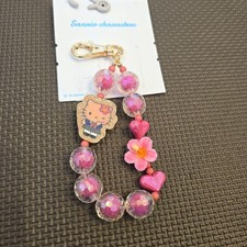 Hello Kitty Pink Bead Strap LE, Heart Hibiscus, Plastic, Collectible,