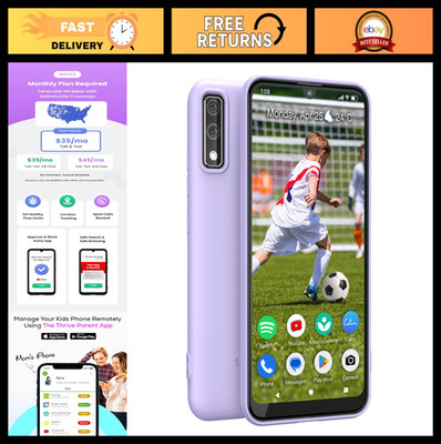 Kids Safe Phone with Parental Controls, GPS, Talk & Text, Spam Blocker, Case Inc