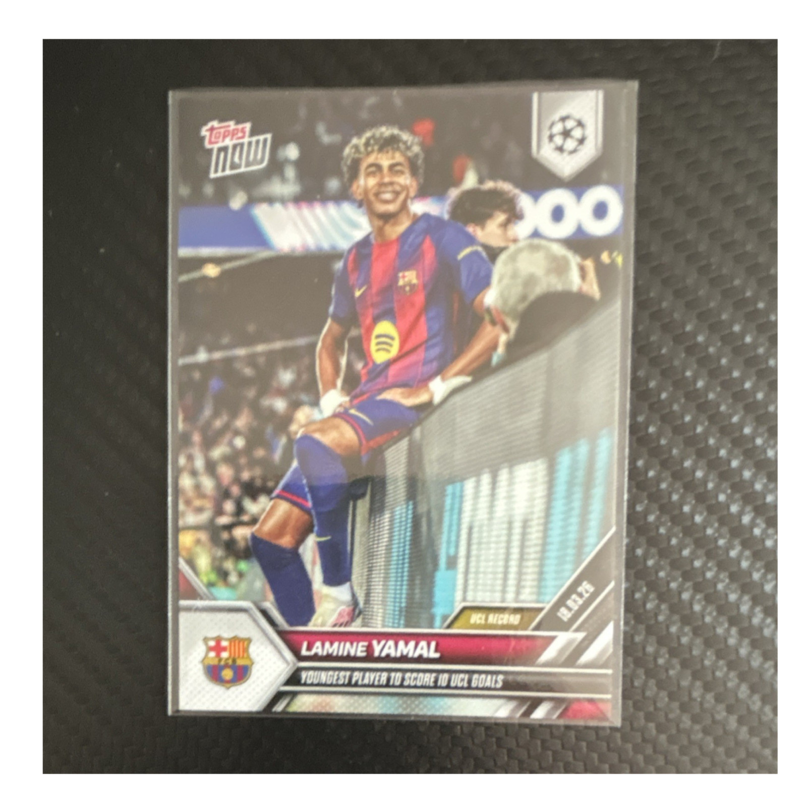 Topps Now 2025-26 Lamine Yamal #65 FC Barcelona UEFA Champions League UCL Record
