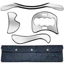 4 in 1 Stainless Steel Gua Sha Muscle Scraper Tool, Professional IASTM Physic...