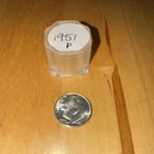 1951 P Roosevelt Dime 10C Silver 50 Coin Roll Philadelphia Mint