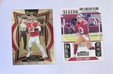 Panini Select Concourse #37 & Contenders Season Ticket #88 Purdy 2-Card Lot 2024