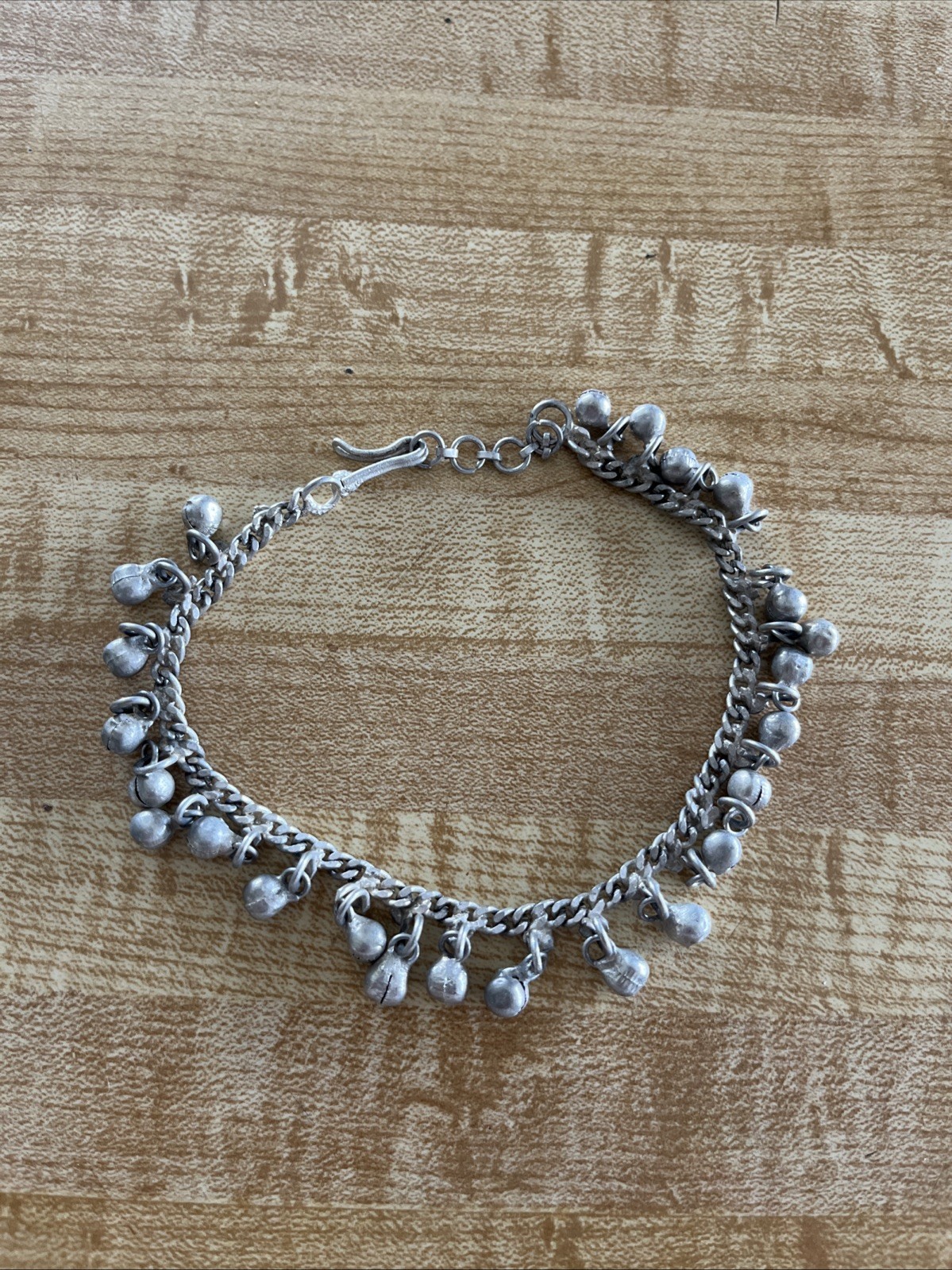 Vintage Indian tribal anklet with bells, 25 cm.