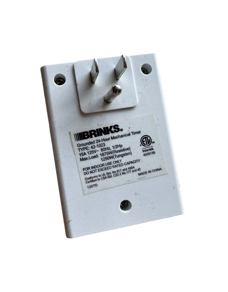 Temporizador mecánico interior Brinks 24 horas EZ tipo: 42-1023 funciona muy bien Foto 3 de 4
