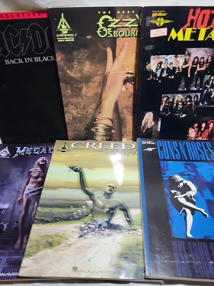 Rock/Heavy Music Guitar Tab 6 Book Lot,Tablature,AC/DC,OZZY,CREED,MEGADEATH,GUNS - Image 4 of 4