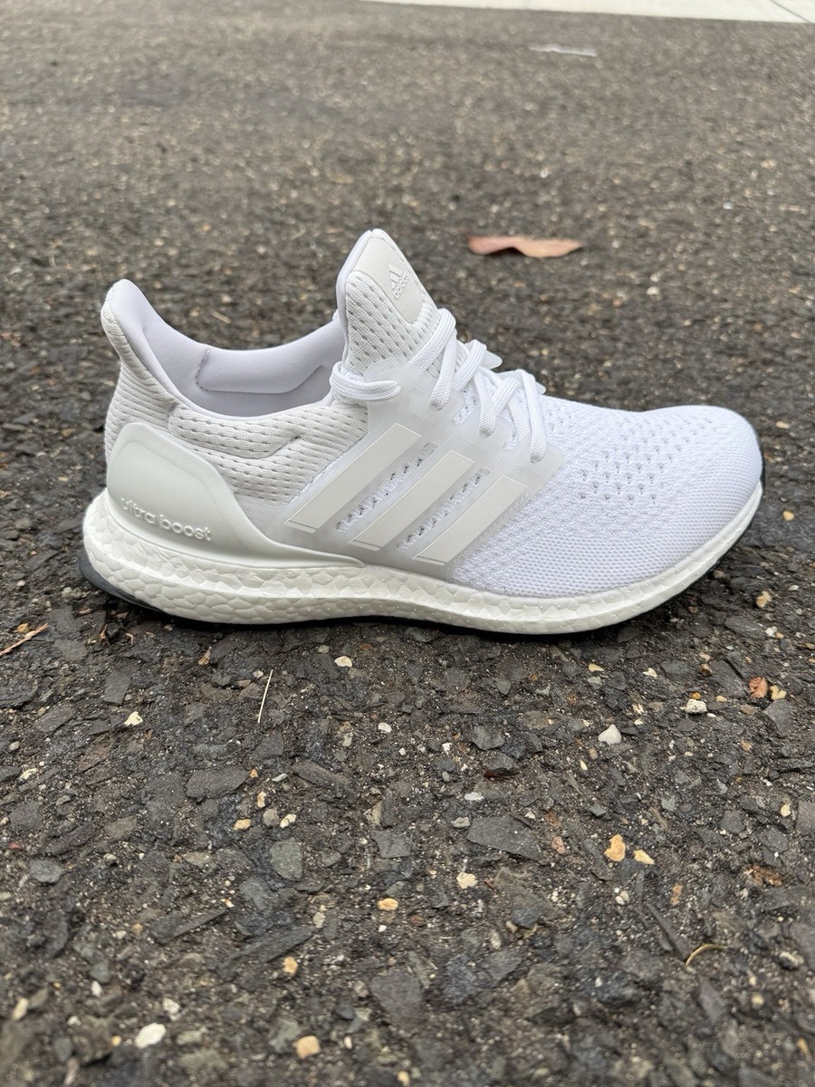 Adidas Ultraboost 1.0 Womens Triple White, Black Bottom Running