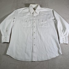 Vintage Panhandle Slim Shirt 17.5 34 Western Pearl Snap Long Sleeve Cowboy Rodeo