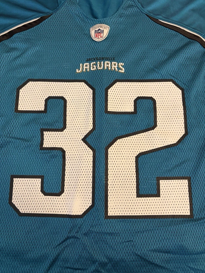 Camiseta deportiva Maurice Jones-Drew Jacksonville Jaguars para hombre talla grande verde azulado Reebok NFL Foto 3 de 4