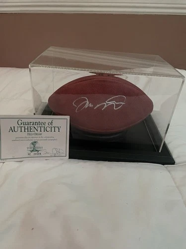 Joe Montana Autographed Wilson NFL Football | Field of Dreams COA | Display Case