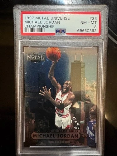 1997 METAL UNIVERSE MICHAEL JORDAN #23 PSA 8