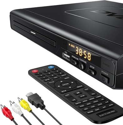 ELECTCOM PRO Region Free DVD Player HDMI RCA CD Player ELC-1910 Open Box