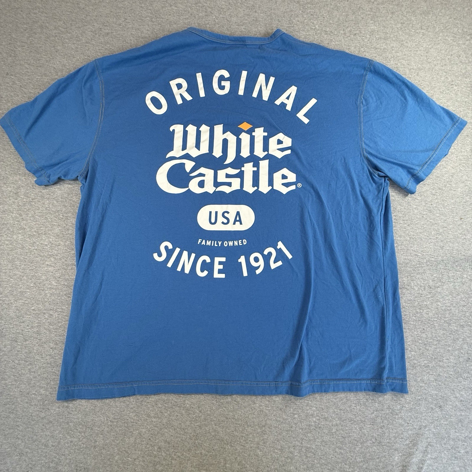 White Castle Hamburger est. 1921 Logo Men's Blue Sliders Crew T-Shirt Men's 3XL