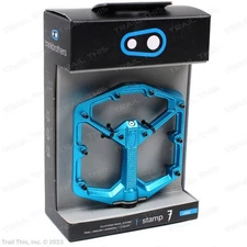 Crank Brothers Stamp 7 MTB Pedals Large Platform Electric Blue