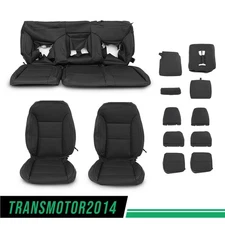Full Kit Seat Covers Fit For 2019-2021 Chevy Silverado 1500/2500/3500 LT Black