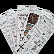 The Paper Studio Stickabilities Religious Stickers Faith Christian God 5 Packs