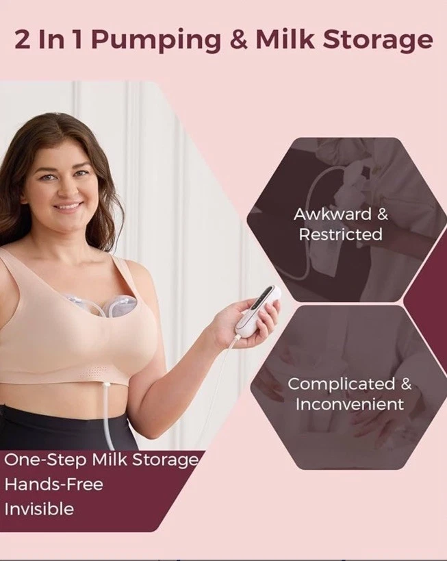 Momcozy Wearable Milk Collection Cups with Storage Bags (5 oz) Milk Bag Combo - Image 4 of 4