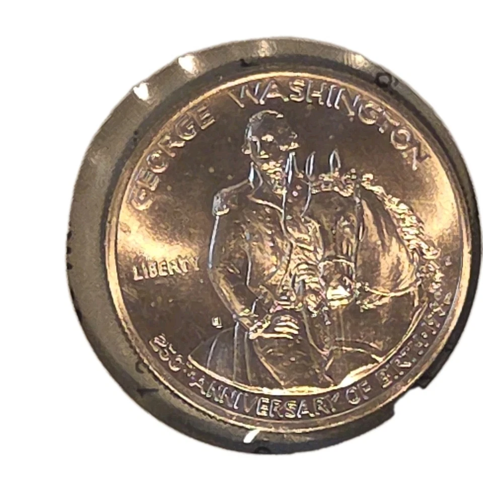 George Washington Fine Silver Commemorative Half Dollar Coin 250th Anniversary - Image 2 of 4