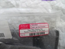 New Thirty One Your Way Display Bin Grey Crosshatch Collapsible Monogrammed Mail