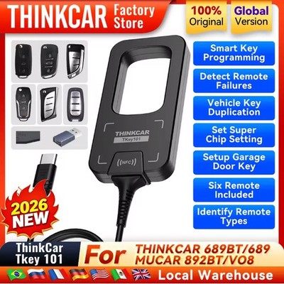 THINKCAR TKEY101 IMMO KEY Coding Remote kёy Programmer For MUCAR 892BT 689BT US