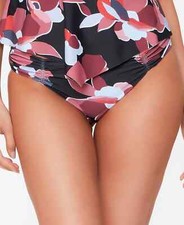 Bar III Women's Black Shirred Side Hipster Bikini Bottoms - XS - Black