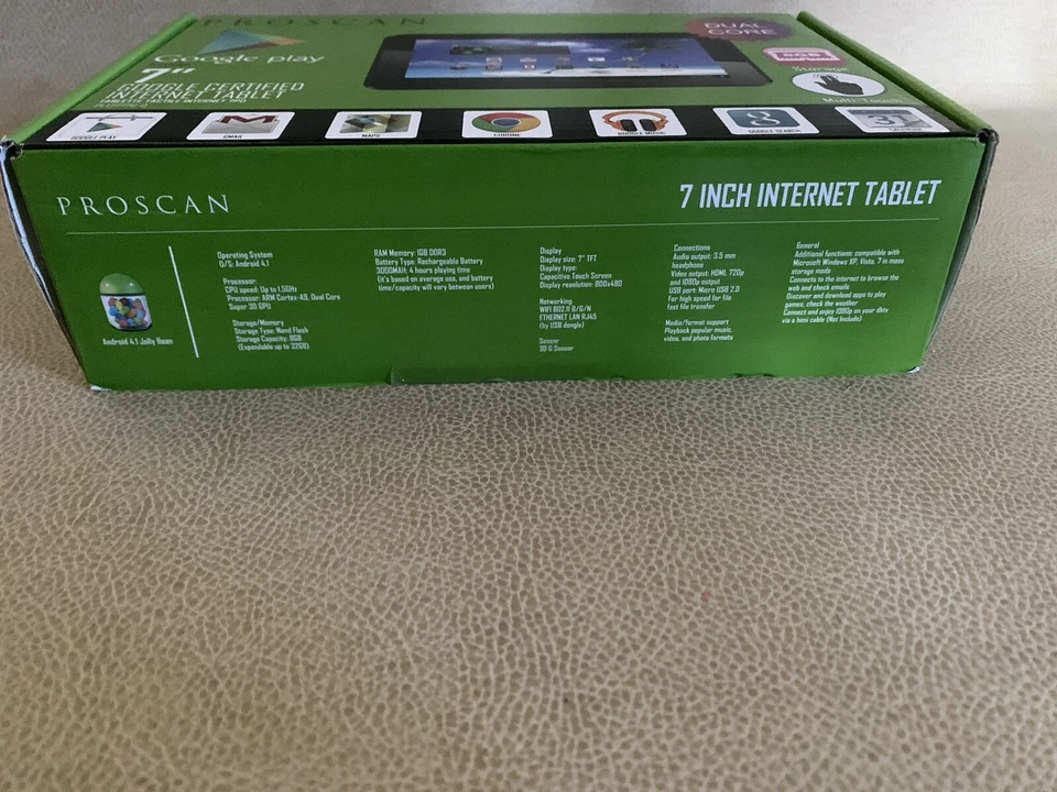 Google Play 7” Tablet Proscan Pre Loaded Google Apps New In Box - Image 4 of 4