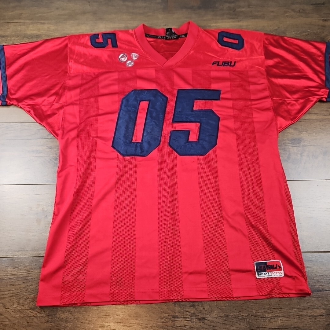 Vintage FUBU Red Blue 05 Jersey XL Rap Hip Hop Urban Street 1992