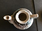 Miniature Teapot w/Lid/Saucer White &Grey w/Blue Pink Gold U1621 Japan on Bottom — photo 6