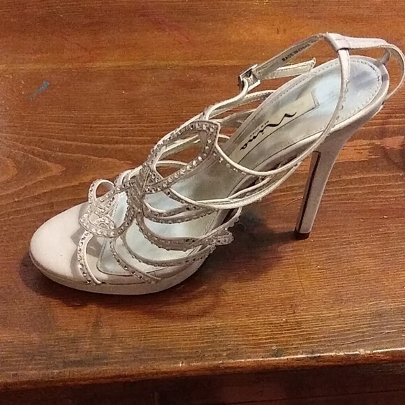 ニナニューヨーク パンプス Nina New York Womens Sparkle Strappy Slingback Heels Size 5M